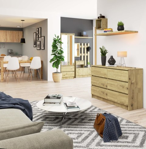 KOMODA K120 6SZ CLP DĄB ARTISAN