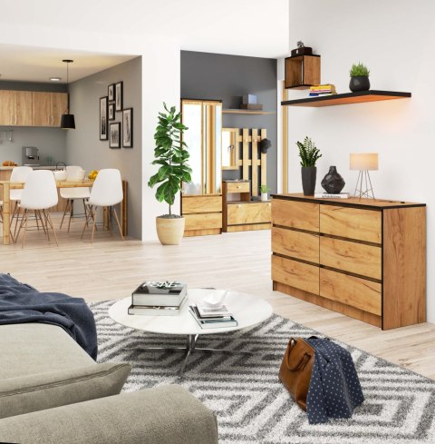 KOMODA K120 6SZ CLP DĄB CRAFT