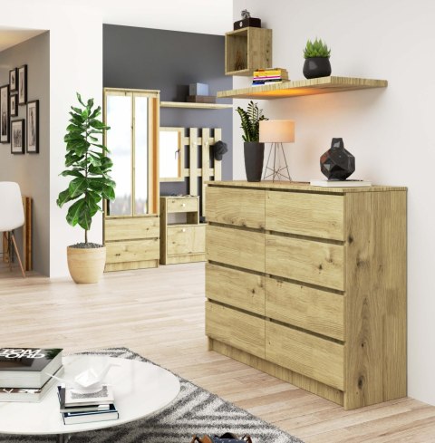 KOMODA K120 8SZ CLP DĄB ARTISAN
