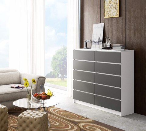 KOMODA K140 10SZ CLP PK BIAŁY / SZARY