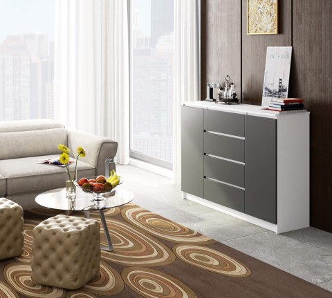 KOMODA K140 2D 4SZ CLP BIAŁY / SZARY