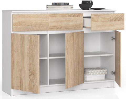 KOMODA K140 3D 3SZ CLP PK BIAŁA / SONOMA
