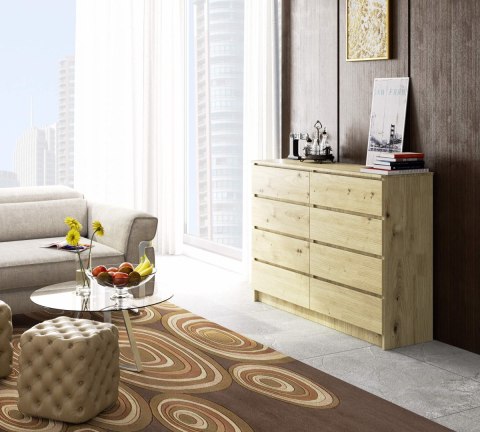 KOMODA K140 8SZ CLP DĄB ARTISAN