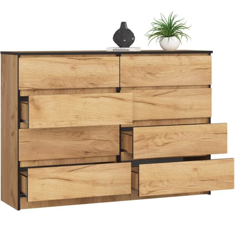 KOMODA K140 8SZ CLP DĄB CRAFT