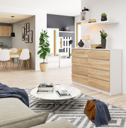 KOMODA K140 8SZ CLP PK BIAŁY / SONOMA