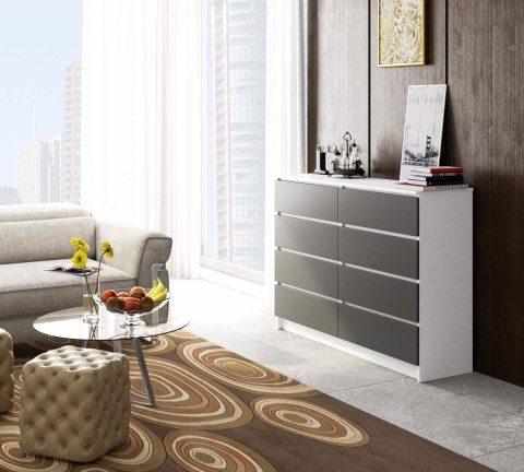 KOMODA K140 8SZ CLP PK BIAŁY / SZARY