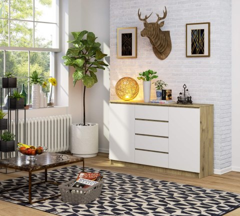 KOMODA K160 2D 4SZ CLP PK ARTISAN / BIAŁY