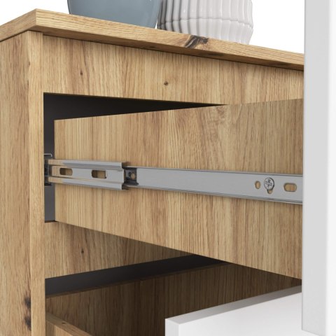 KOMODA K160 4SZ CLP PK DĄB ARTISAN / BIAŁY