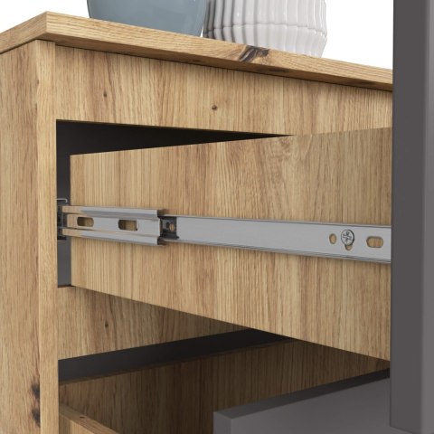 KOMODA K160 4SZ CLP PK DĄB ARTISAN / SZARY