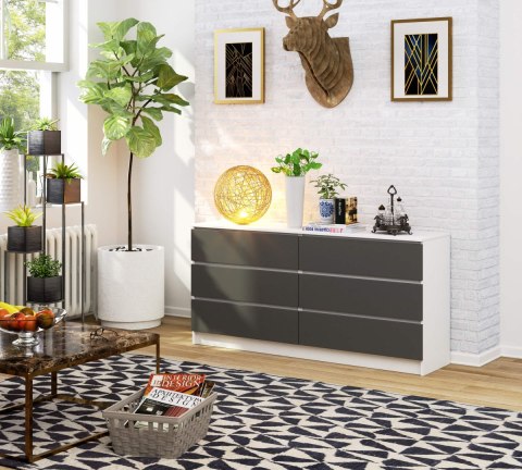 KOMODA K160 6SZ CLP PK BIAŁY / SZARY