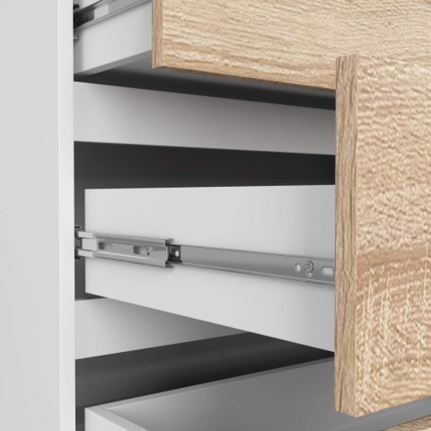 KOMODA K160 8SZ CLP PK BIAŁA / DĄB SONOMA