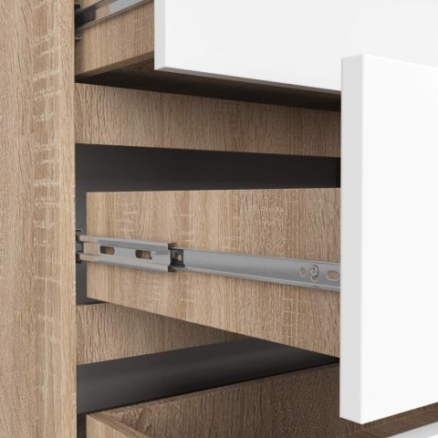 KOMODA K160 8SZ CLP PK DĄB SONOMA / BIAŁA