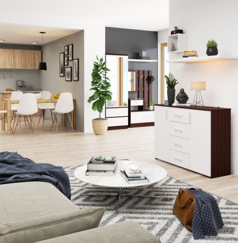 KOMODA K45 PK WENGE / BIAŁY