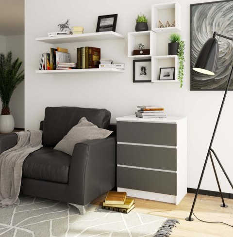 KOMODA K60 3SZ CLP BIAŁY / SZARY