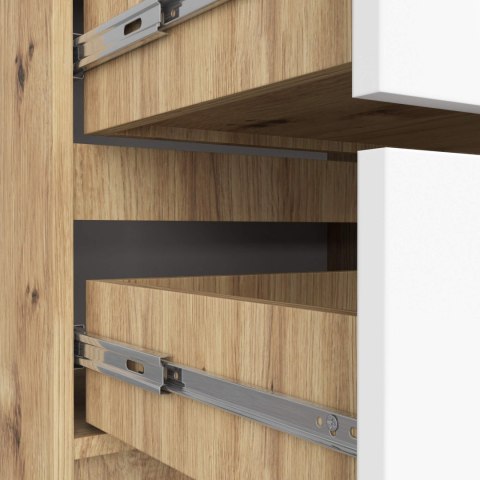 KOMODA K60 4SZ PK DĄB ARTISAN / BIAŁA