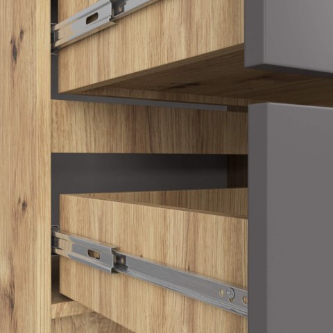 KOMODA K60 4SZ PK DĄB ARTISAN / SZARA