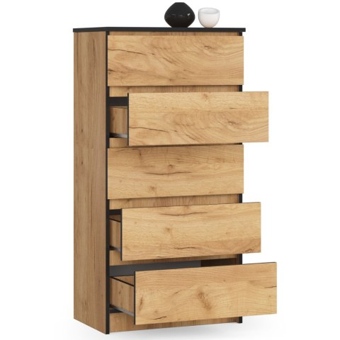 KOMODA K60 5SZ CLP DĄB CRAFT