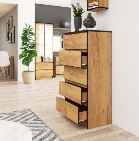 KOMODA K60 5SZ CLP DĄB CRAFT