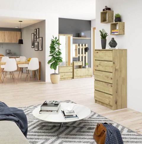 KOMODA K60 5SZ CLP PK DĄB ARTISAN