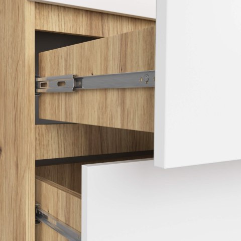 KOMODA K60 6SZ CLP PK DĄB ARTISAN / BIAŁY