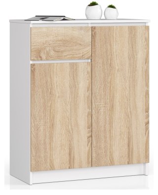 KOMODA K80 2D 1SZ CLP PK BIAŁY / DĄB SONOMA