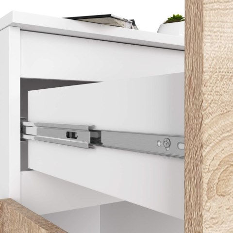 KOMODA K80 2D 1SZ CLP PK BIAŁY / DĄB SONOMA