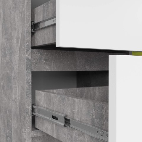 KOMODA K80 JERRY 1D 3SZ PK BETON / BIAŁA