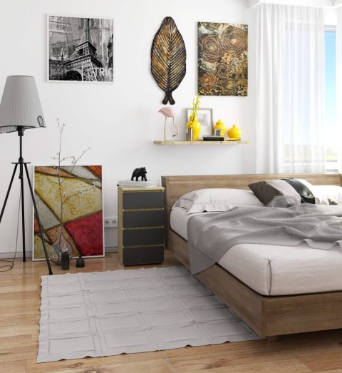 KOMODA CL4 PK DĄB ARTISAN / SZARA