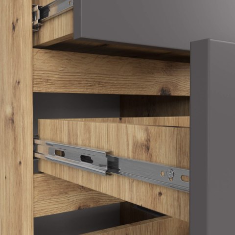 KOMODA CL4 PK DĄB ARTISAN / SZARA