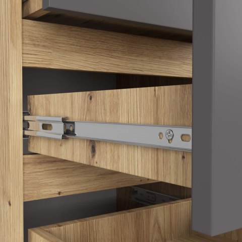 KOMODA CL5 PK DĄB ARTISAN / SZARA