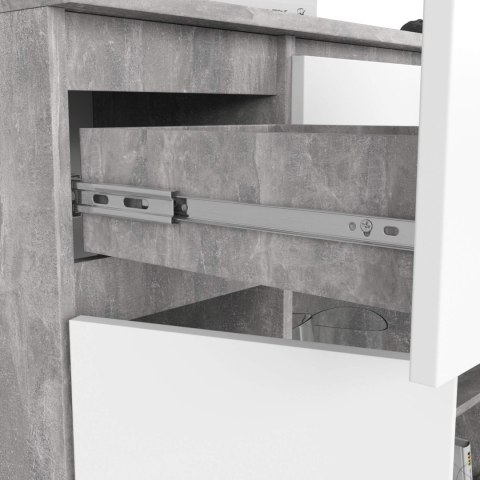 KOMODA K100 2D 3SZ 1P PK BETON / BIAŁY