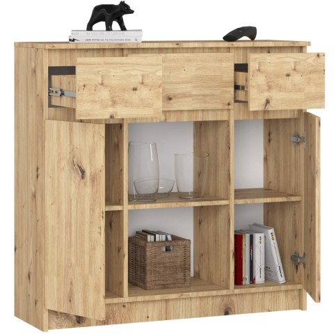 KOMODA K100 2D 3SZ 1P PK DĄB ARTISAN