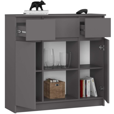 KOMODA K100 2D 3SZ 1P PK GRAFIT SZARY