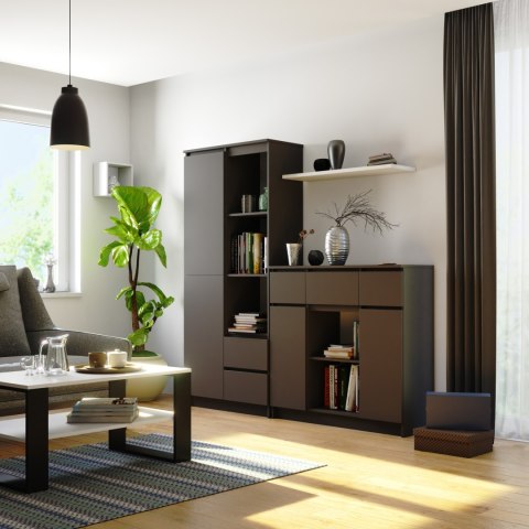 KOMODA K100 2D 3SZ 1P PK GRAFIT SZARY