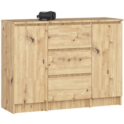 KOMODA K100 2D 3SZ PK DĄB ARTISAN