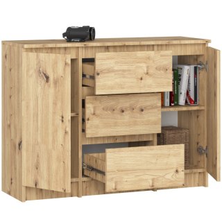 KOMODA K100 2D 3SZ PK DĄB ARTISAN