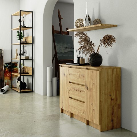 KOMODA K100 2D 3SZ PK DĄB ARTISAN