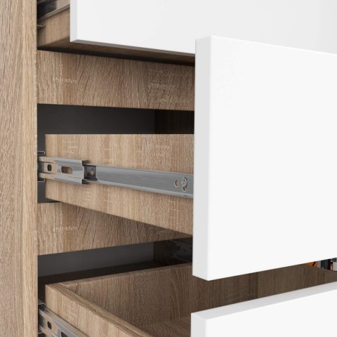 KOMODA K80 1D 5SZ PK DĄB SONOMA / BIAŁA