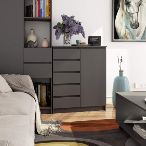 KOMODA K80 1D 5SZ PK GRAFIT SZARY