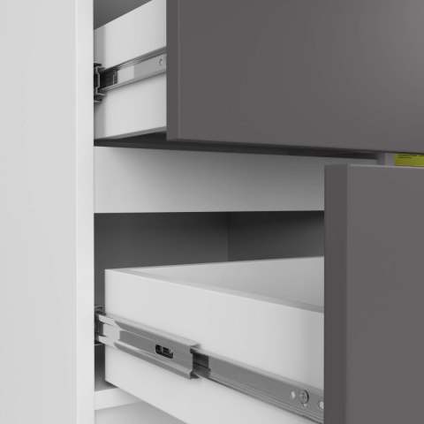 KOMODA K80 JERRY 1D 3SZ PK BIAŁA / GRAFIT SZARY