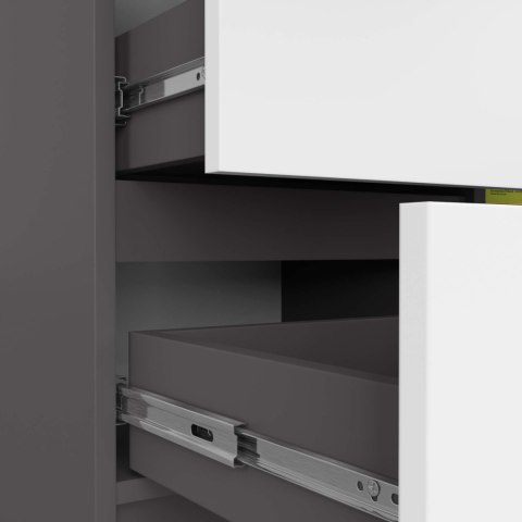 KOMODA K80 JERRY 1D 3SZ PK GRAFIT SZARY / BIAŁA