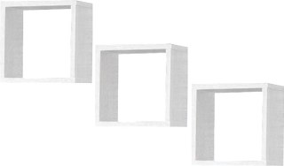 PÓŁKA ŚCIENNA K 25x25cm KOMPLET 3szt BIAŁA