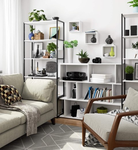 PÓŁKA ŚCIENNA K 25x25cm KOMPLET 3szt BIAŁA