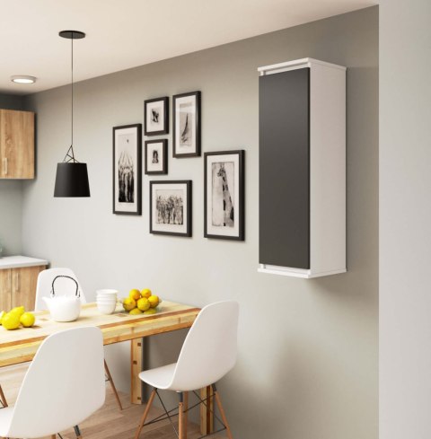 SZAFKA WISZĄCA - WITRYNA W30 CLP BIAŁA / GRAFIT SZARY