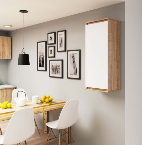 SZAFKA WISZĄCA - WITRYNA W40 CLP SONOMA / BIAŁA