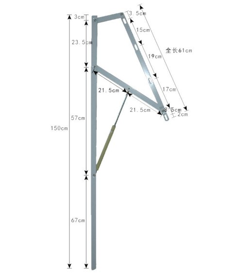 Stelaż metalowy do łóżka 90x200 podnoszony