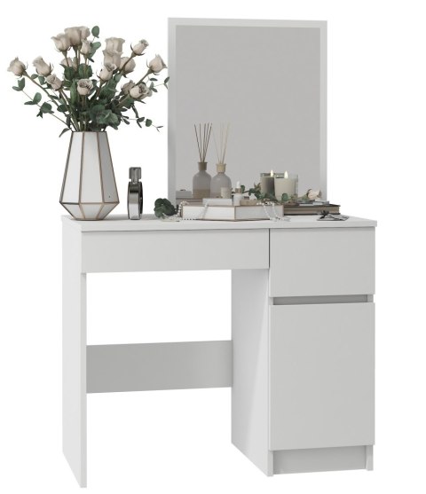 TOALETKA KOSMETYCZNA Z LUSTREM P-2/SL 500x600 PRAWA PK BIAŁA