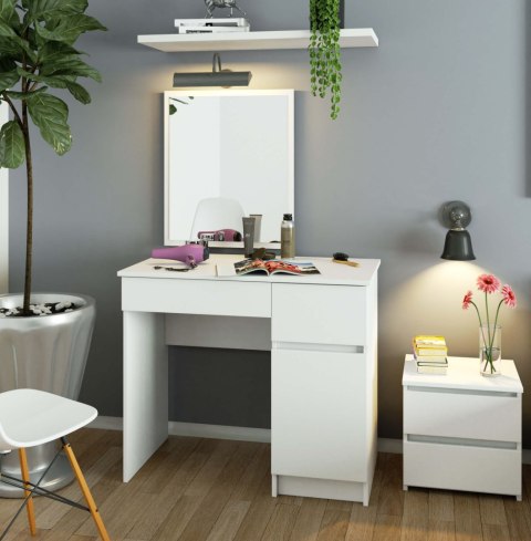 TOALETKA KOSMETYCZNA Z LUSTREM P-2/SL 500x600 PRAWA PK BIAŁA