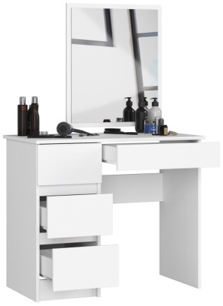 TOALETKA KOSMETYCZNA Z LUSTREM T-6/SL 500x600 LEWA PK BIAŁA