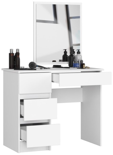 TOALETKA KOSMETYCZNA Z LUSTREM T-6/SL 500x600 LEWA PK BIAŁA